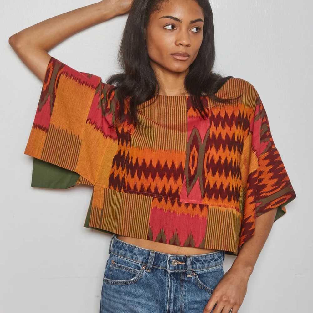NWT Rujuta Sheth Mira Top in Mystic Ikat, XS/S - Picture 4 of 8